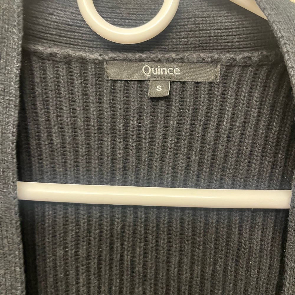 Quince Open Front Cotton Cardigan - Picture 2 of 3